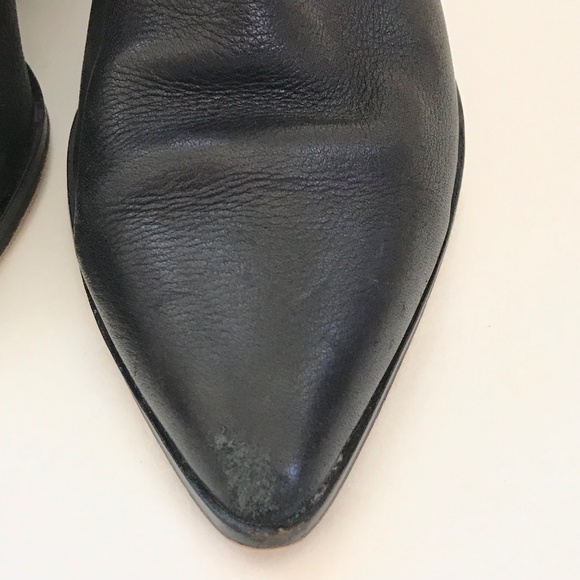 DOLCE VITA Issa Ankle Boots Leather Pointed Toe Black Women’s Size 9.5 Booties - Picture 4 of 16